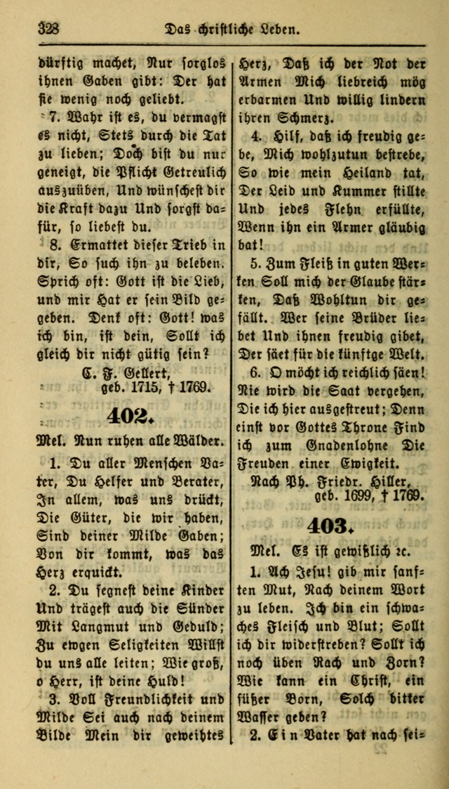 Gesangbuch der Evangelischen Kirche: herausgegeben von der Deutschen Evangelischen Synode von Nord-Amerika page 328