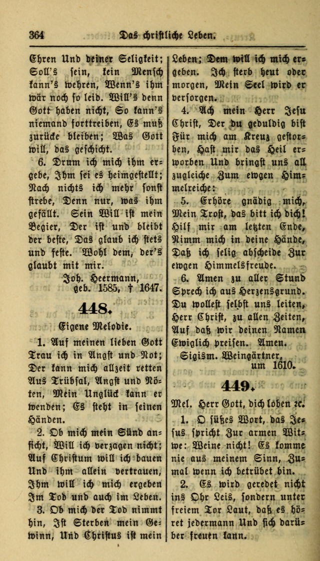 Gesangbuch der Evangelischen Kirche: herausgegeben von der Deutschen Evangelischen Synode von Nord-Amerika page 364