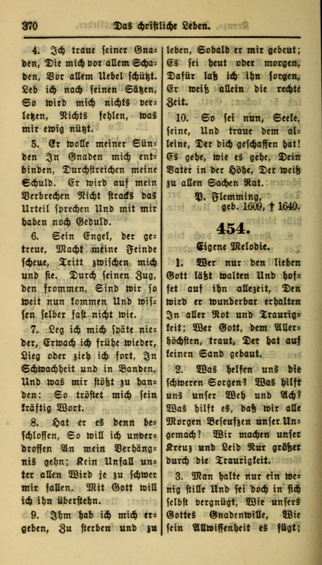 Gesangbuch der Evangelischen Kirche: herausgegeben von der Deutschen Evangelischen Synode von Nord-Amerika page 370