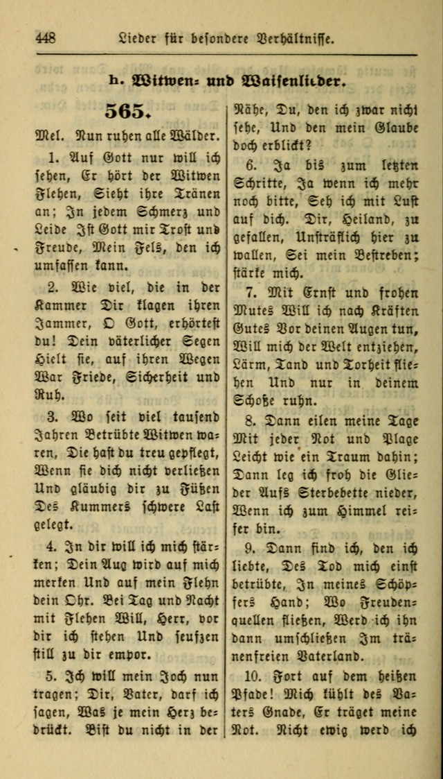 Gesangbuch der Evangelischen Kirche: herausgegeben von der Deutschen Evangelischen Synode von Nord-Amerika page 448