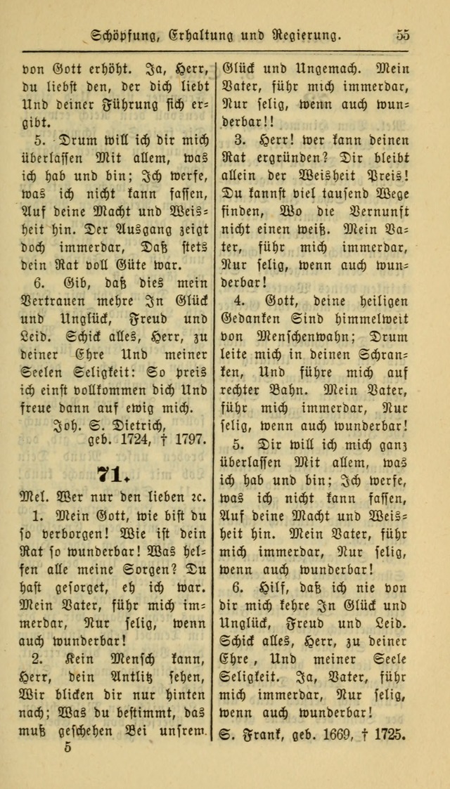 Gesangbuch der Evangelischen Kirche: herausgegeben von der Deutschen Evangelischen Synode von Nord-Amerika page 55