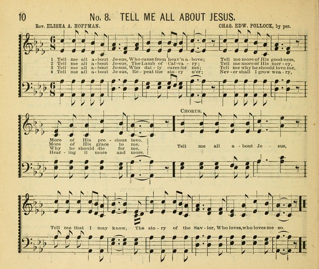 Grace and Glory: a choice collection of sacred songs, original and selected, for Sabbath-schools, revivals, etc. page 10