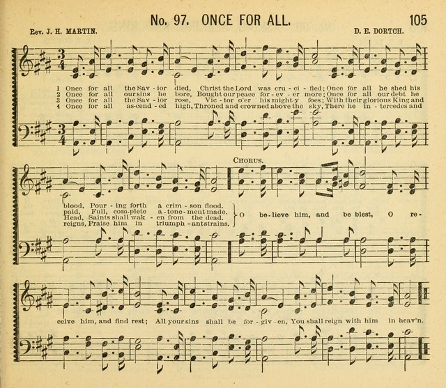 Grace and Glory: a choice collection of sacred songs, original and selected, for Sabbath-schools, revivals, etc. page 105