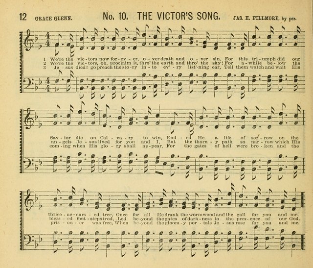 Grace and Glory: a choice collection of sacred songs, original and selected, for Sabbath-schools, revivals, etc. page 12