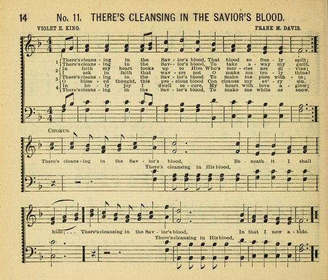 Grace and Glory: a choice collection of sacred songs, original and selected, for Sabbath-schools, revivals, etc. page 14