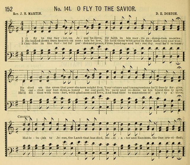 Grace and Glory: a choice collection of sacred songs, original and selected, for Sabbath-schools, revivals, etc. page 152