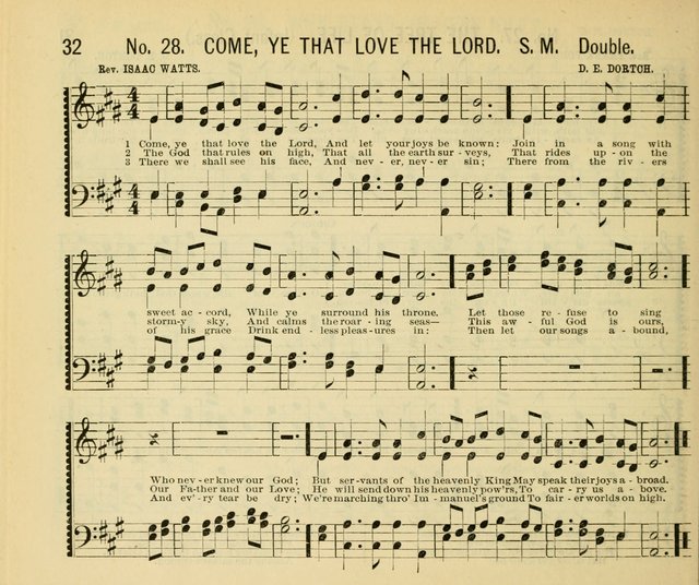 Grace and Glory: a choice collection of sacred songs, original and selected, for Sabbath-schools, revivals, etc. page 32