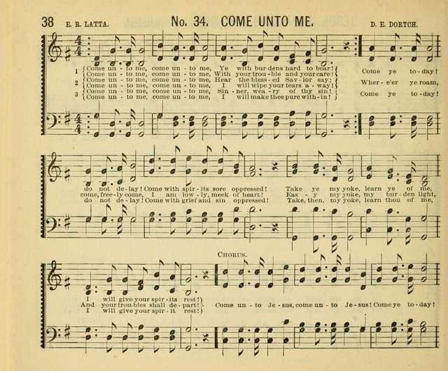 Grace and Glory: a choice collection of sacred songs, original and selected, for Sabbath-schools, revivals, etc. page 38