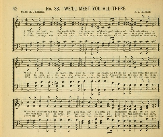 Grace and Glory: a choice collection of sacred songs, original and selected, for Sabbath-schools, revivals, etc. page 42