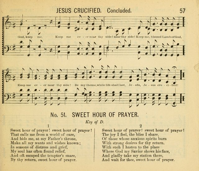 Grace and Glory: a choice collection of sacred songs, original and selected, for Sabbath-schools, revivals, etc. page 57