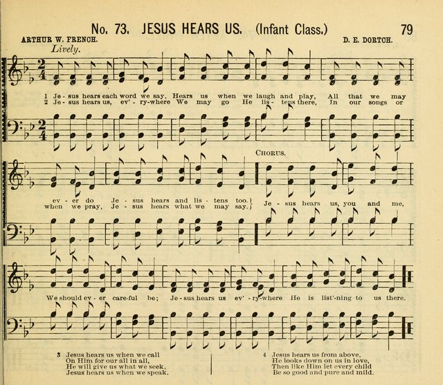 Grace and Glory: a choice collection of sacred songs, original and selected, for Sabbath-schools, revivals, etc. page 79