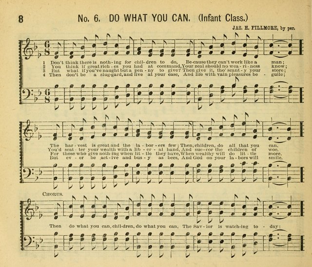 Grace and Glory: a choice collection of sacred songs, original and selected, for Sabbath-schools, revivals, etc. page 8