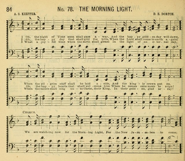 Grace and Glory: a choice collection of sacred songs, original and selected, for Sabbath-schools, revivals, etc. page 84