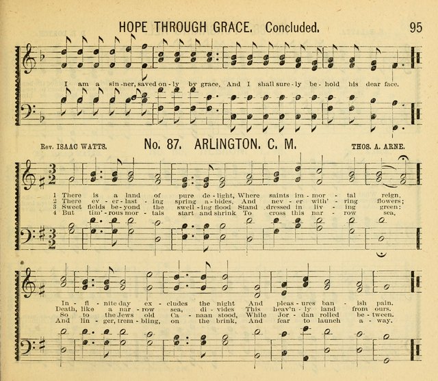 Grace and Glory: a choice collection of sacred songs, original and selected, for Sabbath-schools, revivals, etc. page 95