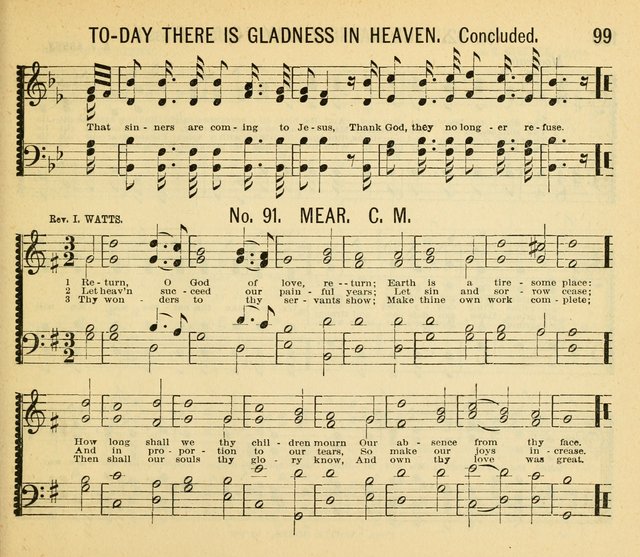 Grace and Glory: a choice collection of sacred songs, original and selected, for Sabbath-schools, revivals, etc. page 99