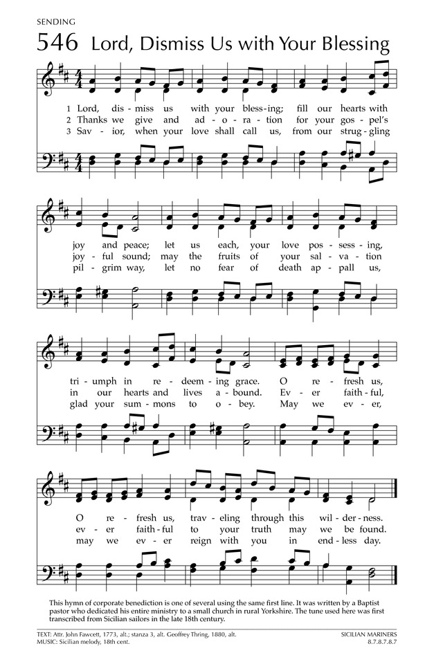 Glory to God: the Presbyterian Hymnal page 696