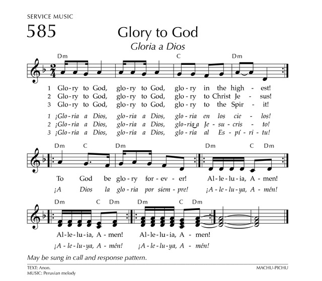 Glory to God: the Presbyterian Hymnal page 737