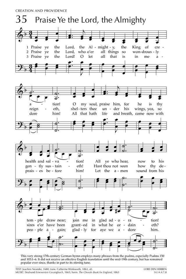 Glory to God: the Presbyterian Hymnal page 91