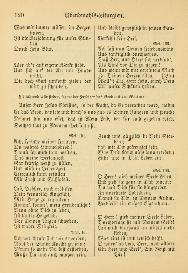 Gesangbuch der Evangelischen Brüdergemeinen in Nord Amerika (Neue vermehrte Aufl.) page 120