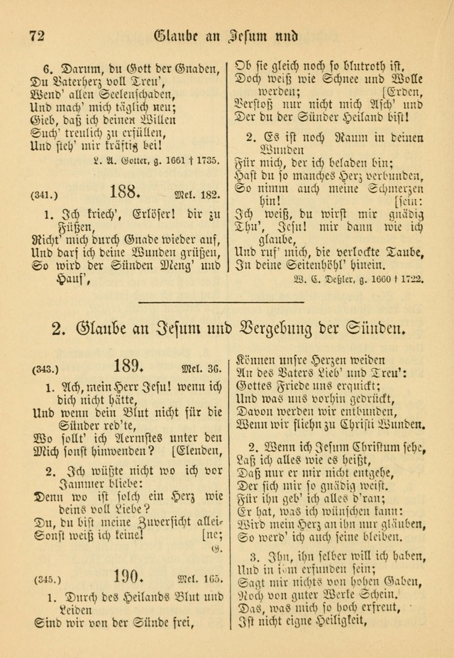 Gesangbuch der Evangelischen Brüdergemeinen in Nord Amerika (Neue vermehrte Aufl.) page 196