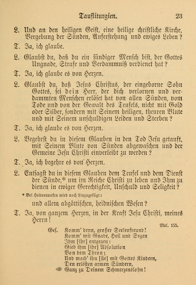 Gesangbuch der Evangelischen Brüdergemeinen in Nord Amerika (Neue vermehrte Aufl.) page 23