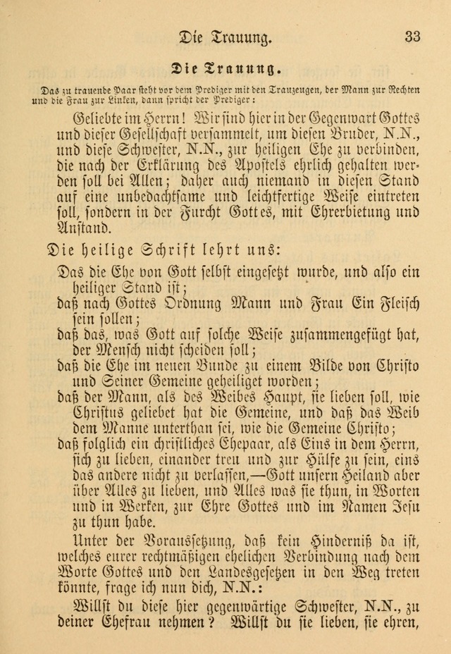 Gesangbuch der Evangelischen Brüdergemeinen in Nord Amerika (Neue vermehrte Aufl.) page 33