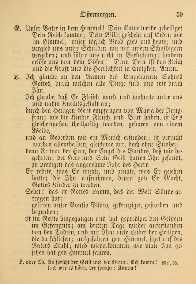 Gesangbuch der Evangelischen Brüdergemeinen in Nord Amerika (Neue vermehrte Aufl.) page 59