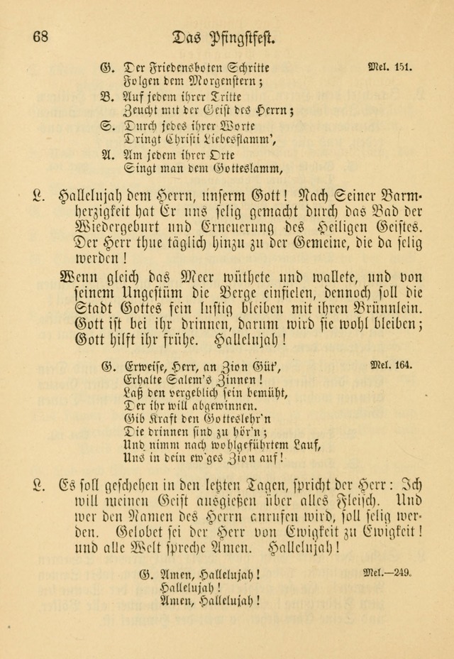 Gesangbuch der Evangelischen Brüdergemeinen in Nord Amerika (Neue vermehrte Aufl.) page 68