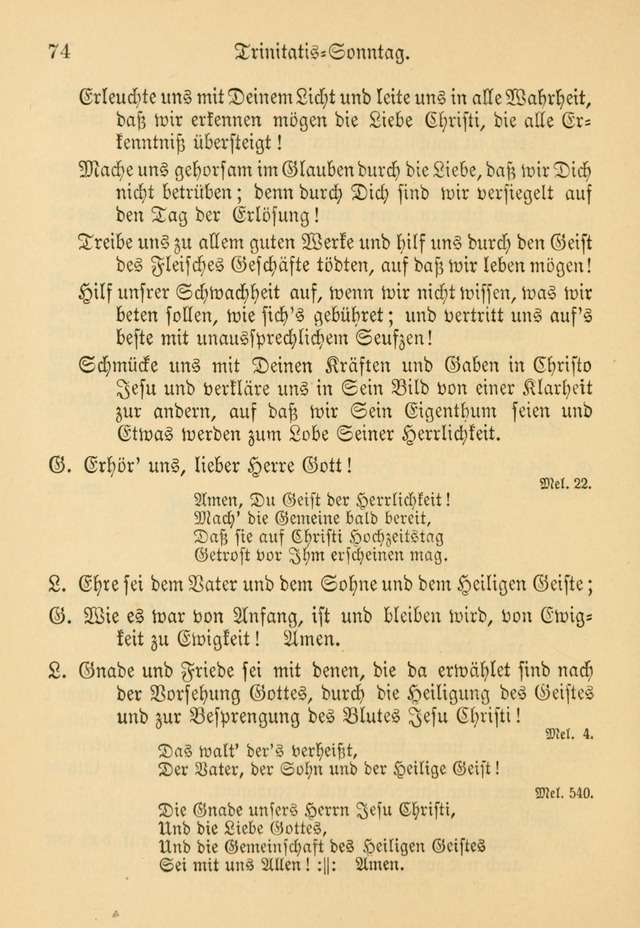 Gesangbuch der Evangelischen Brüdergemeinen in Nord Amerika (Neue vermehrte Aufl.) page 74