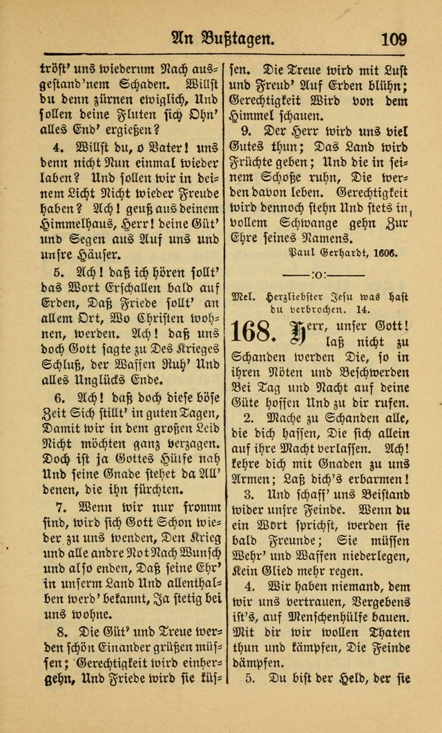 Gesangbuch für Gemeinden des Evangelisch-Lutherischen Bekenntnisses (14th ed.) page 109