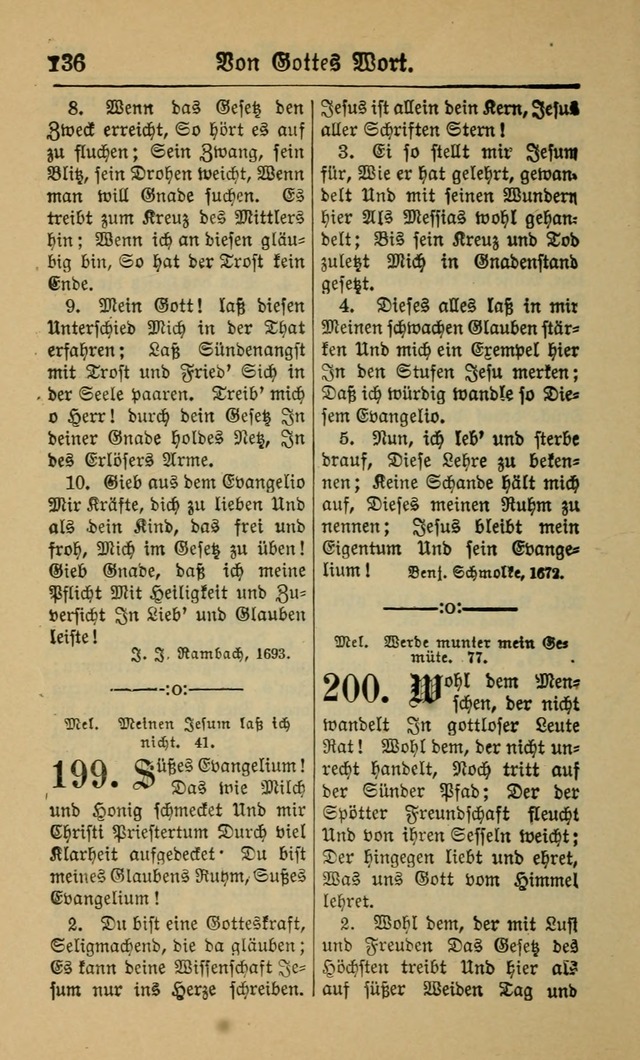 Gesangbuch für Gemeinden des Evangelisch-Lutherischen Bekenntnisses (14th ed.) page 136