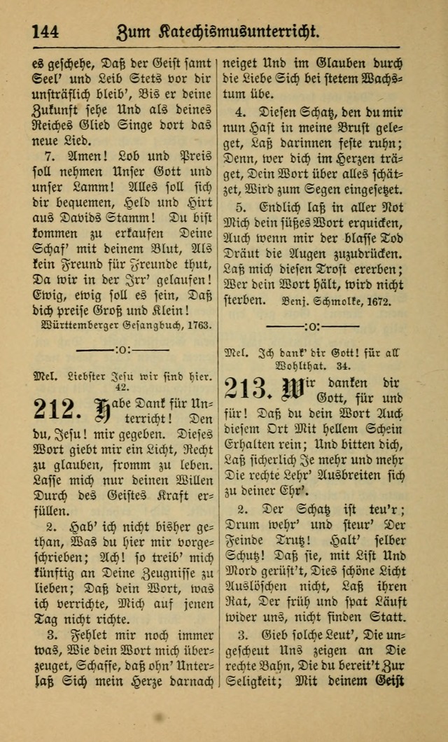 Gesangbuch für Gemeinden des Evangelisch-Lutherischen Bekenntnisses (14th ed.) page 144