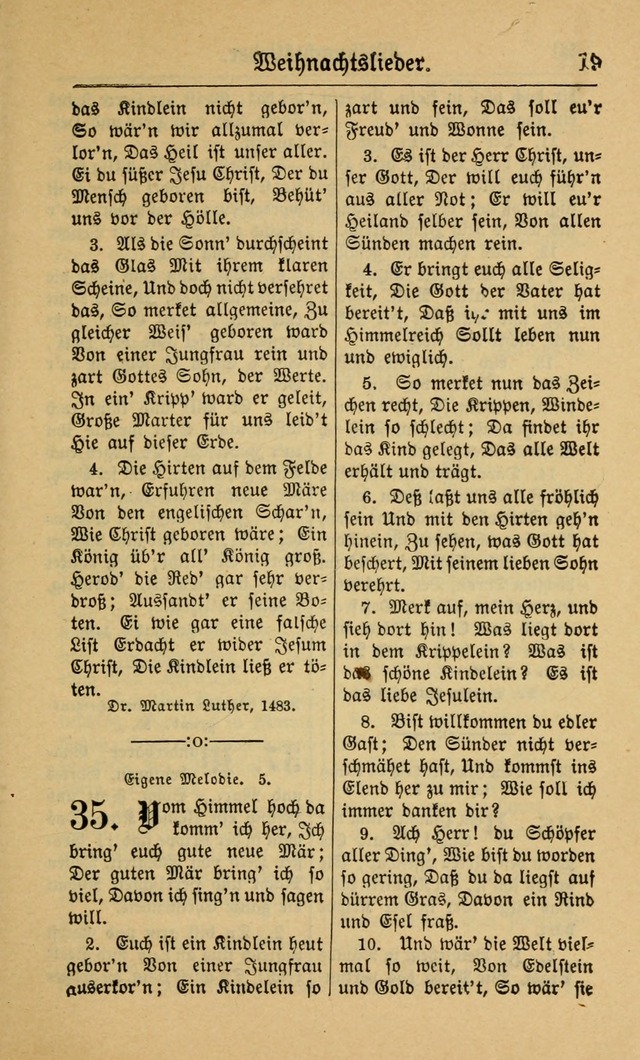 Gesangbuch für Gemeinden des Evangelisch-Lutherischen Bekenntnisses (14th ed.) page 19