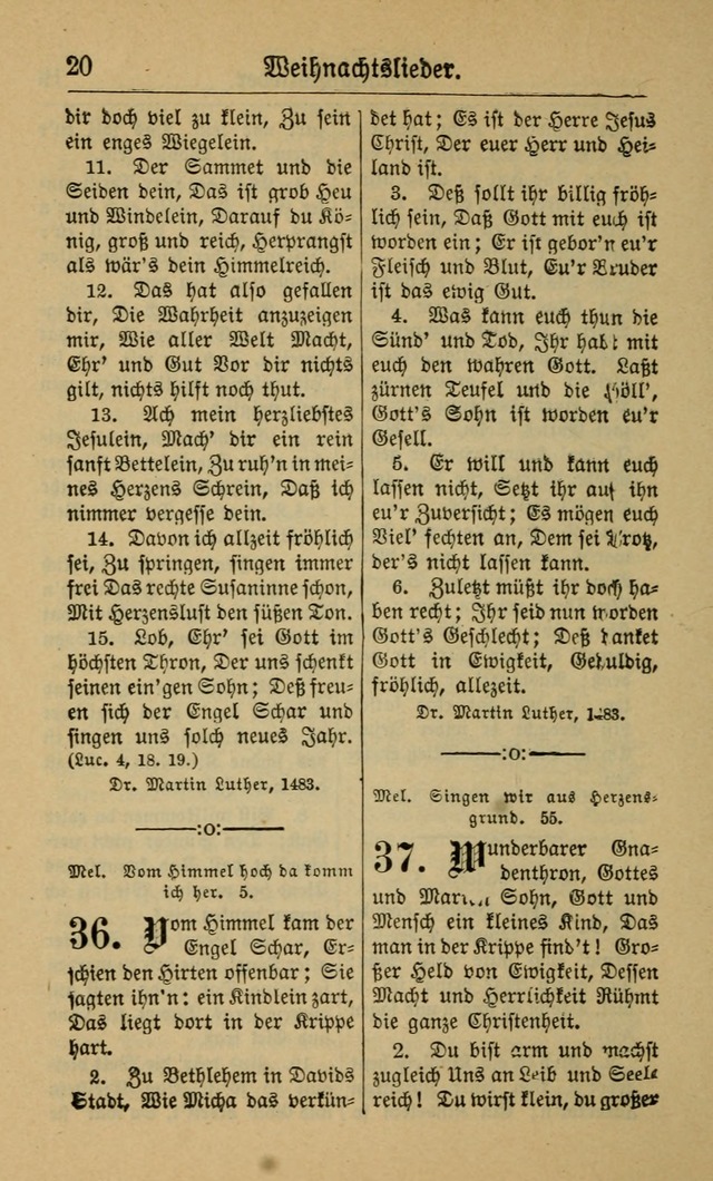 Gesangbuch für Gemeinden des Evangelisch-Lutherischen Bekenntnisses (14th ed.) page 20