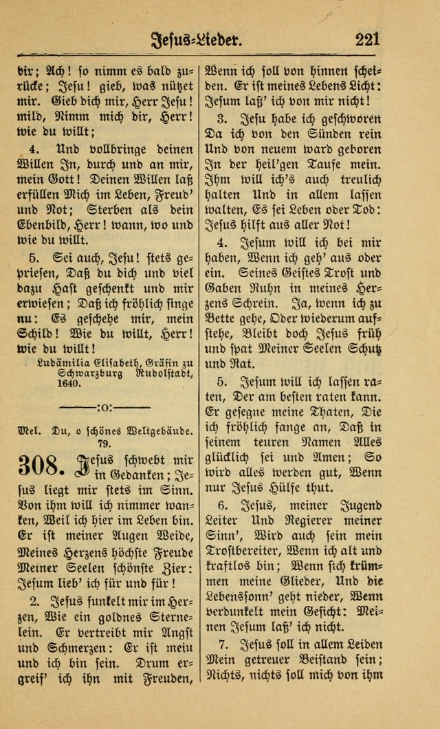 Gesangbuch für Gemeinden des Evangelisch-Lutherischen Bekenntnisses (14th ed.) page 221