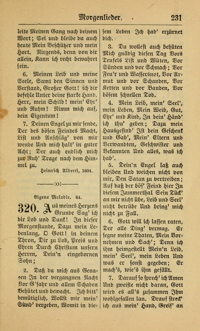 Gesangbuch für Gemeinden des Evangelisch-Lutherischen Bekenntnisses (14th ed.) page 231