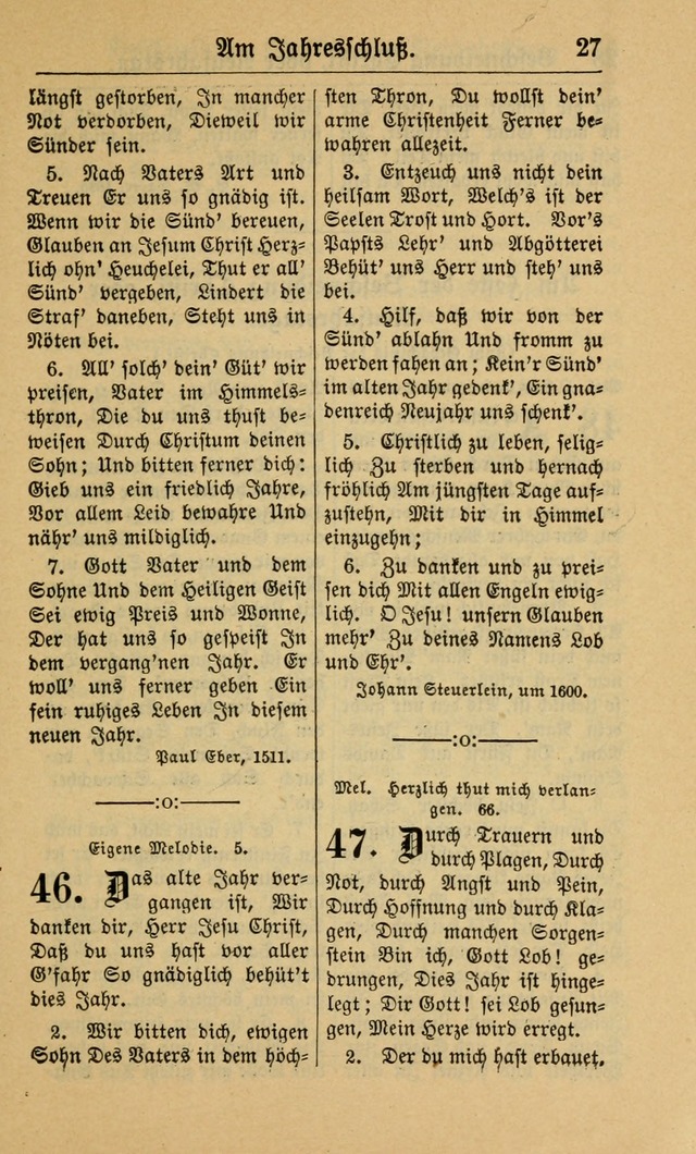 Gesangbuch für Gemeinden des Evangelisch-Lutherischen Bekenntnisses (14th ed.) page 27