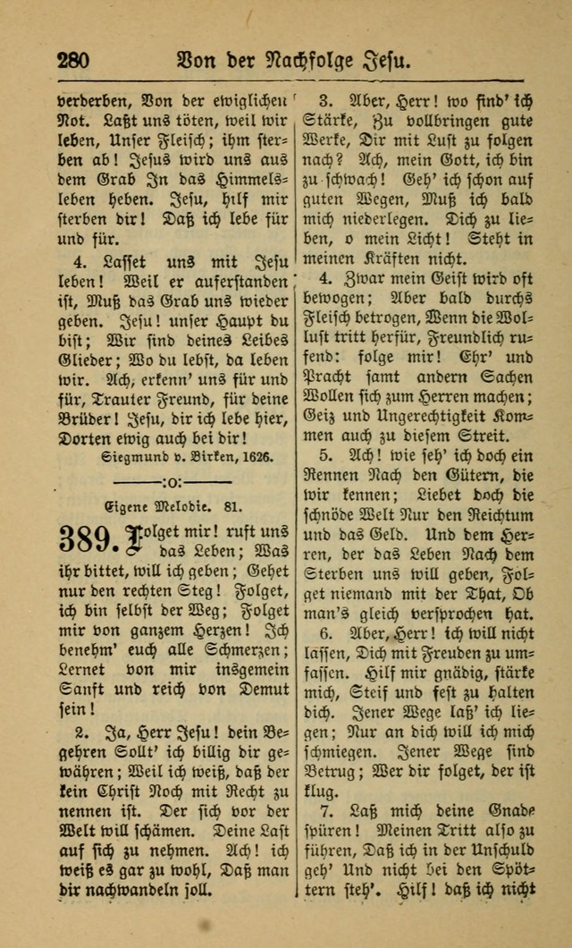 Gesangbuch für Gemeinden des Evangelisch-Lutherischen Bekenntnisses (14th ed.) page 280