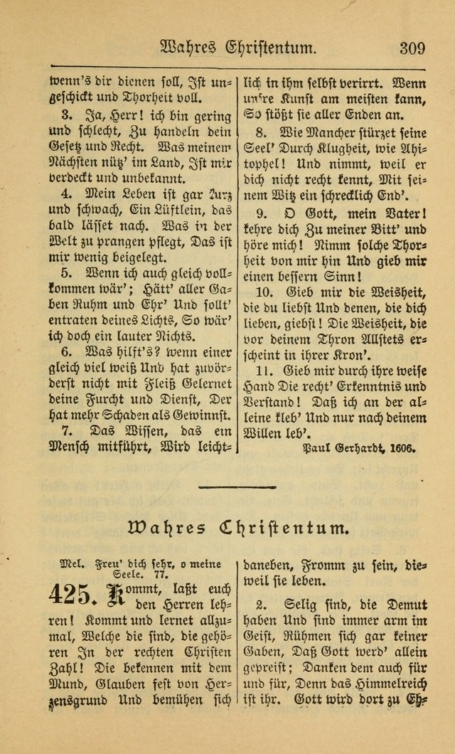 Gesangbuch für Gemeinden des Evangelisch-Lutherischen Bekenntnisses (14th ed.) page 309