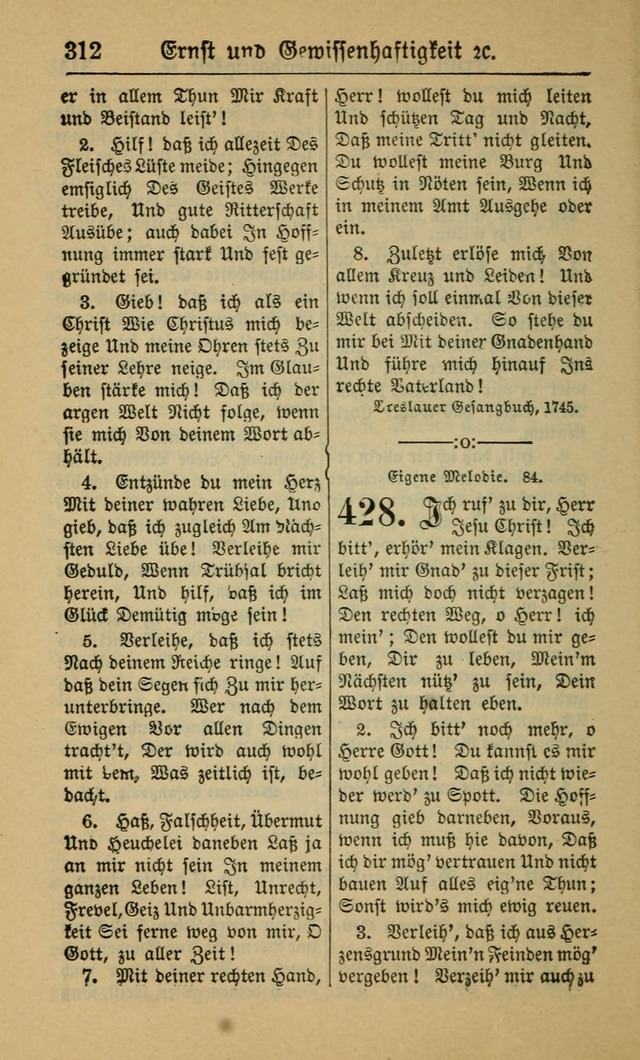 Gesangbuch für Gemeinden des Evangelisch-Lutherischen Bekenntnisses (14th ed.) page 312