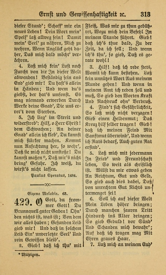 Gesangbuch für Gemeinden des Evangelisch-Lutherischen Bekenntnisses (14th ed.) page 313