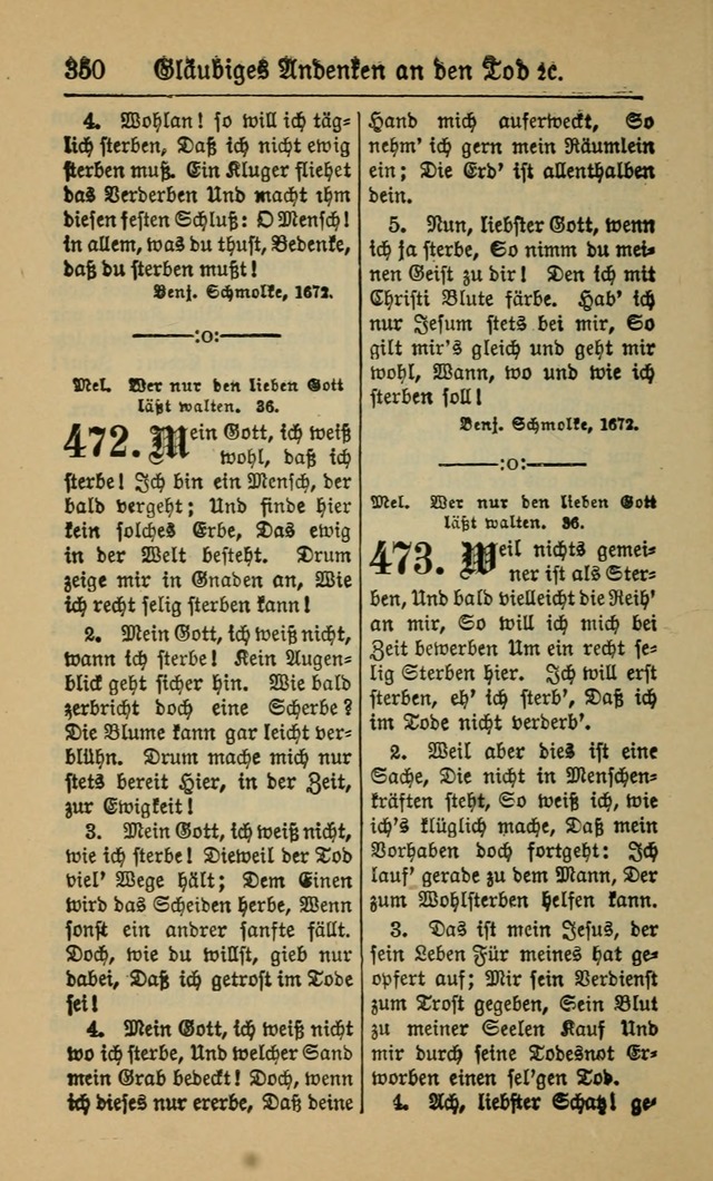Gesangbuch für Gemeinden des Evangelisch-Lutherischen Bekenntnisses (14th ed.) page 350