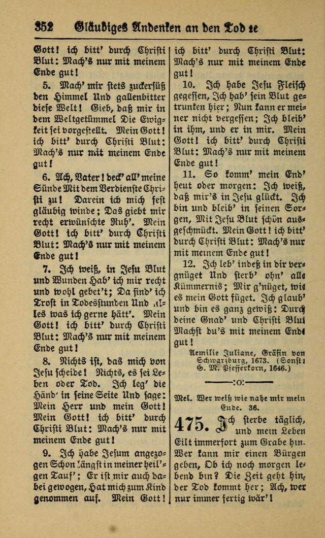 Gesangbuch für Gemeinden des Evangelisch-Lutherischen Bekenntnisses (14th ed.) page 352