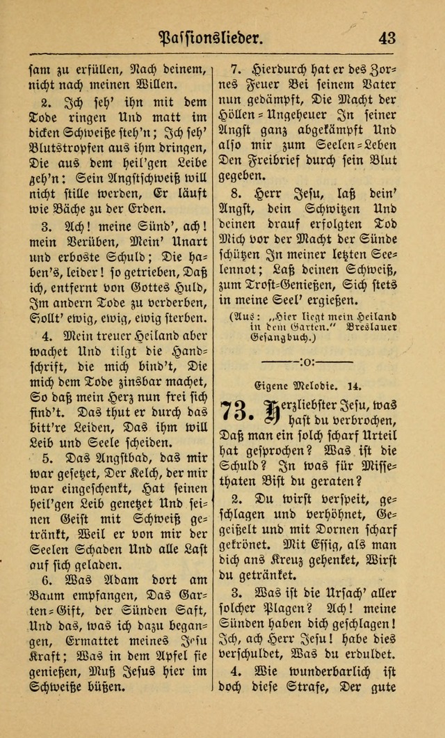 Gesangbuch für Gemeinden des Evangelisch-Lutherischen Bekenntnisses (14th ed.) page 43
