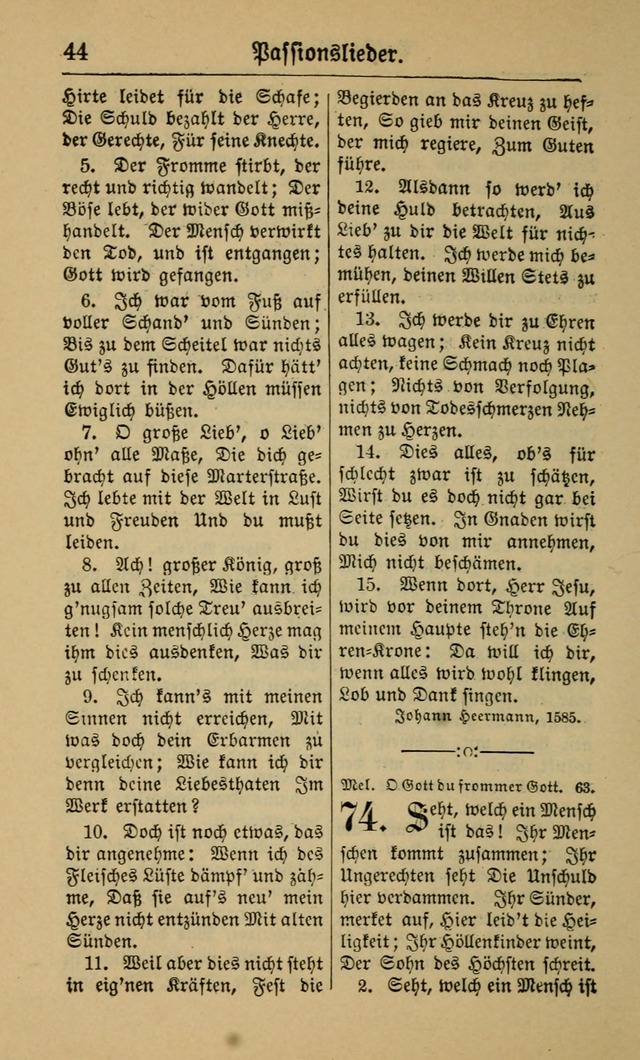 Gesangbuch für Gemeinden des Evangelisch-Lutherischen Bekenntnisses (14th ed.) page 44