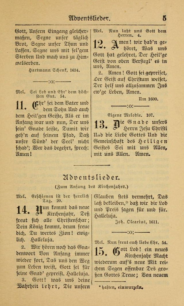 Gesangbuch für Gemeinden des Evangelisch-Lutherischen Bekenntnisses (14th ed.) page 5