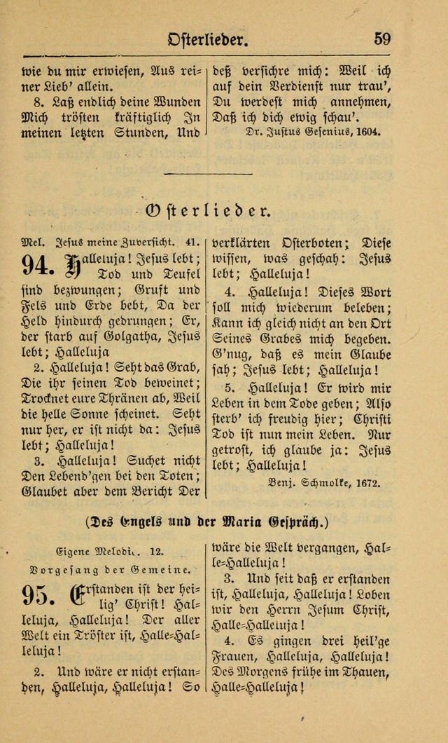 Gesangbuch für Gemeinden des Evangelisch-Lutherischen Bekenntnisses (14th ed.) page 59