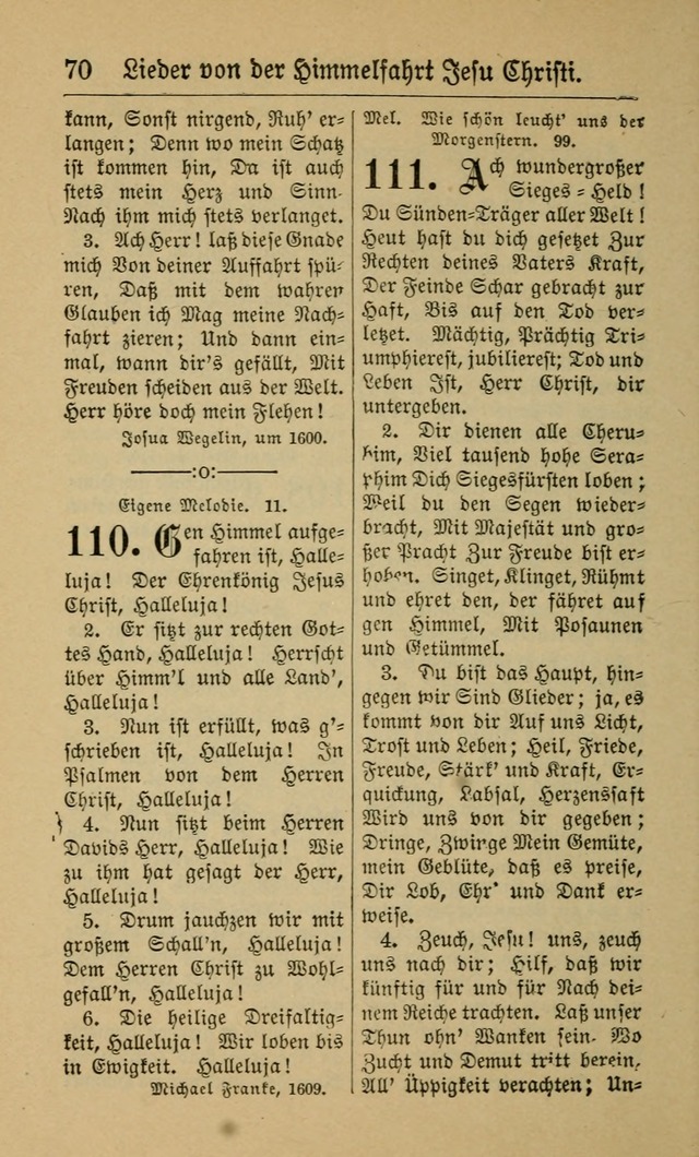 Gesangbuch für Gemeinden des Evangelisch-Lutherischen Bekenntnisses (14th ed.) page 70