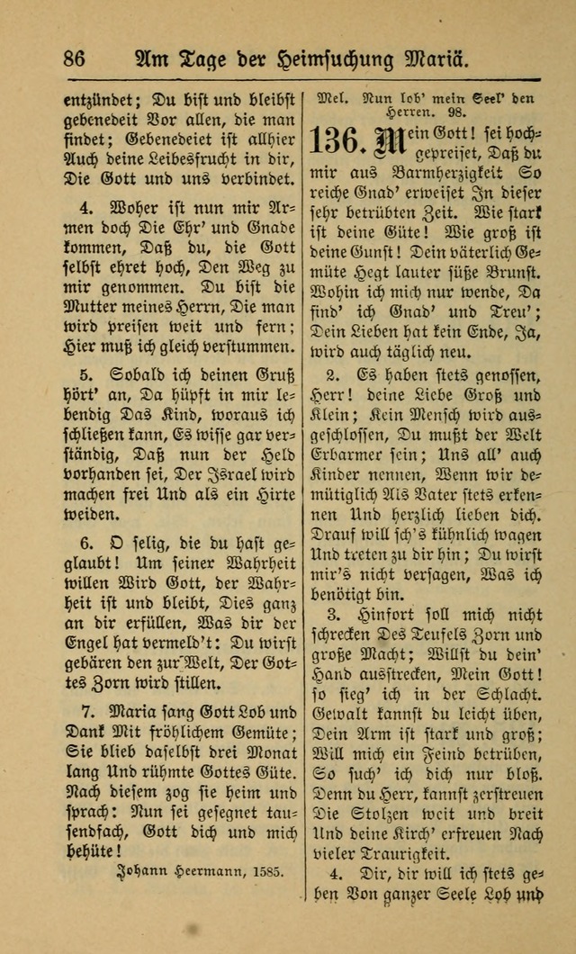Gesangbuch für Gemeinden des Evangelisch-Lutherischen Bekenntnisses (14th ed.) page 86