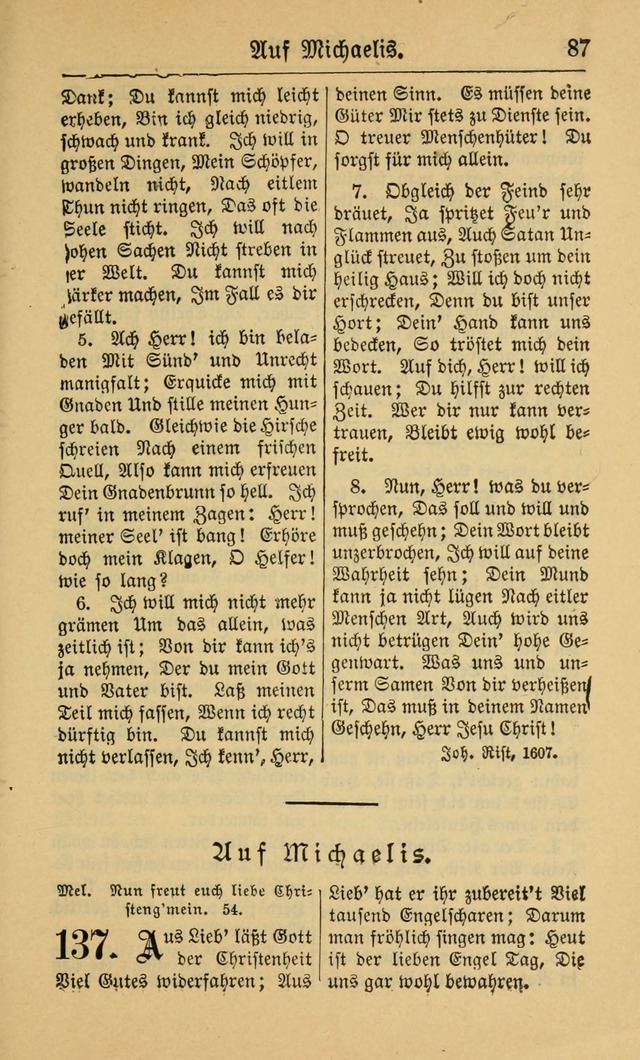 Gesangbuch für Gemeinden des Evangelisch-Lutherischen Bekenntnisses (14th ed.) page 87